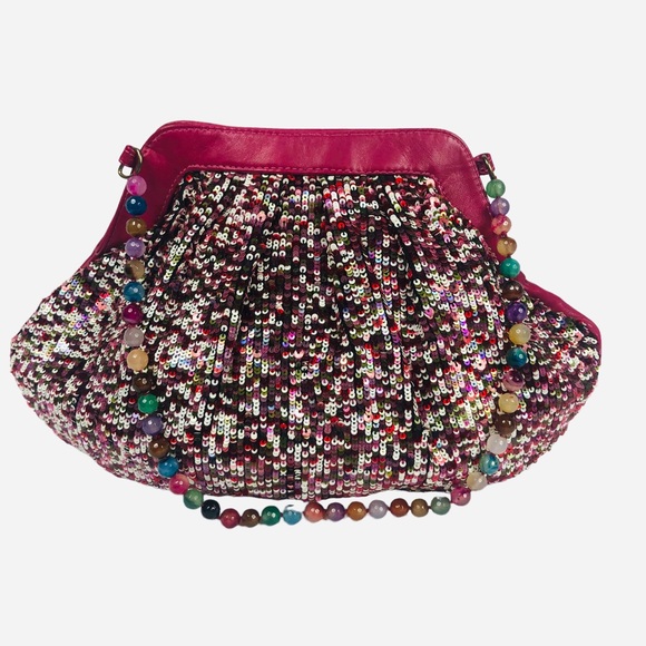 Rare Blumera Fire Agate Sequin Small Purse - Picture 9 of 12